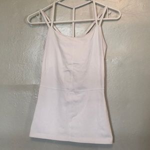 Karma white peplum tank